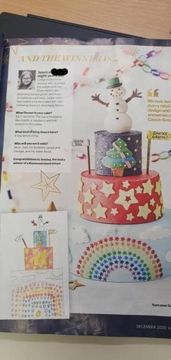 Christmas Cake Design Image